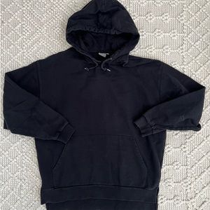 ASOS split hem Mens black hoodie medium